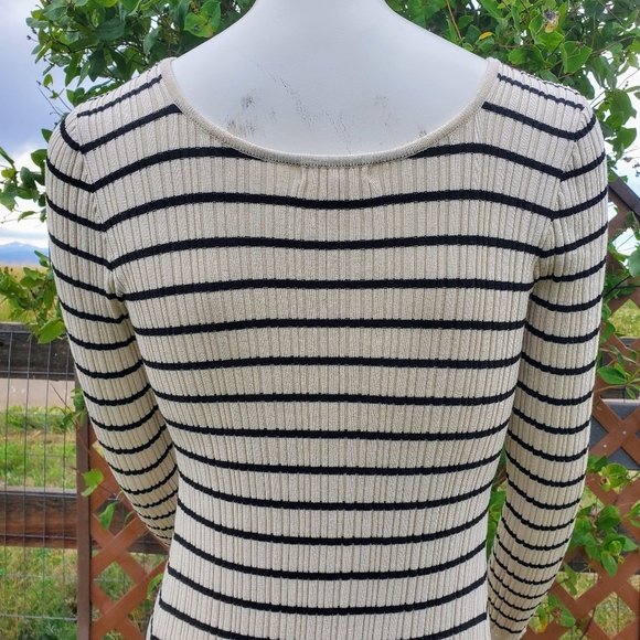 Blupepper Striped Long Sleeve Women's Maxi Bodycon Dress Size Large EUC - Picture 5 of 13